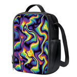 Psychedelic Wavy Print Crossbody Lunch Bag