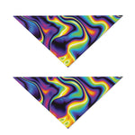 Psychedelic Wavy Print Dog Bandana