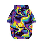Psychedelic Wavy Print Dog Zip Up Hoodie
