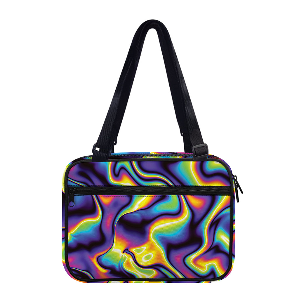 Psychedelic Wavy Print Double Strap Bible Bag
