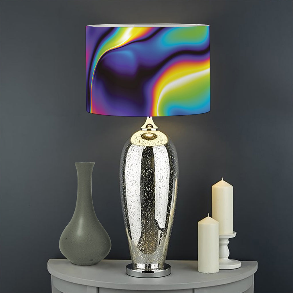 Psychedelic Wavy Print Drum Lamp Shade