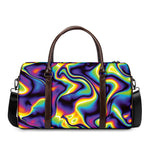 Psychedelic Wavy Print Duffle Bag