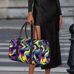Psychedelic Wavy Print Duffle Bag