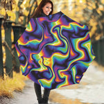 Psychedelic Wavy Print Foldable Umbrella