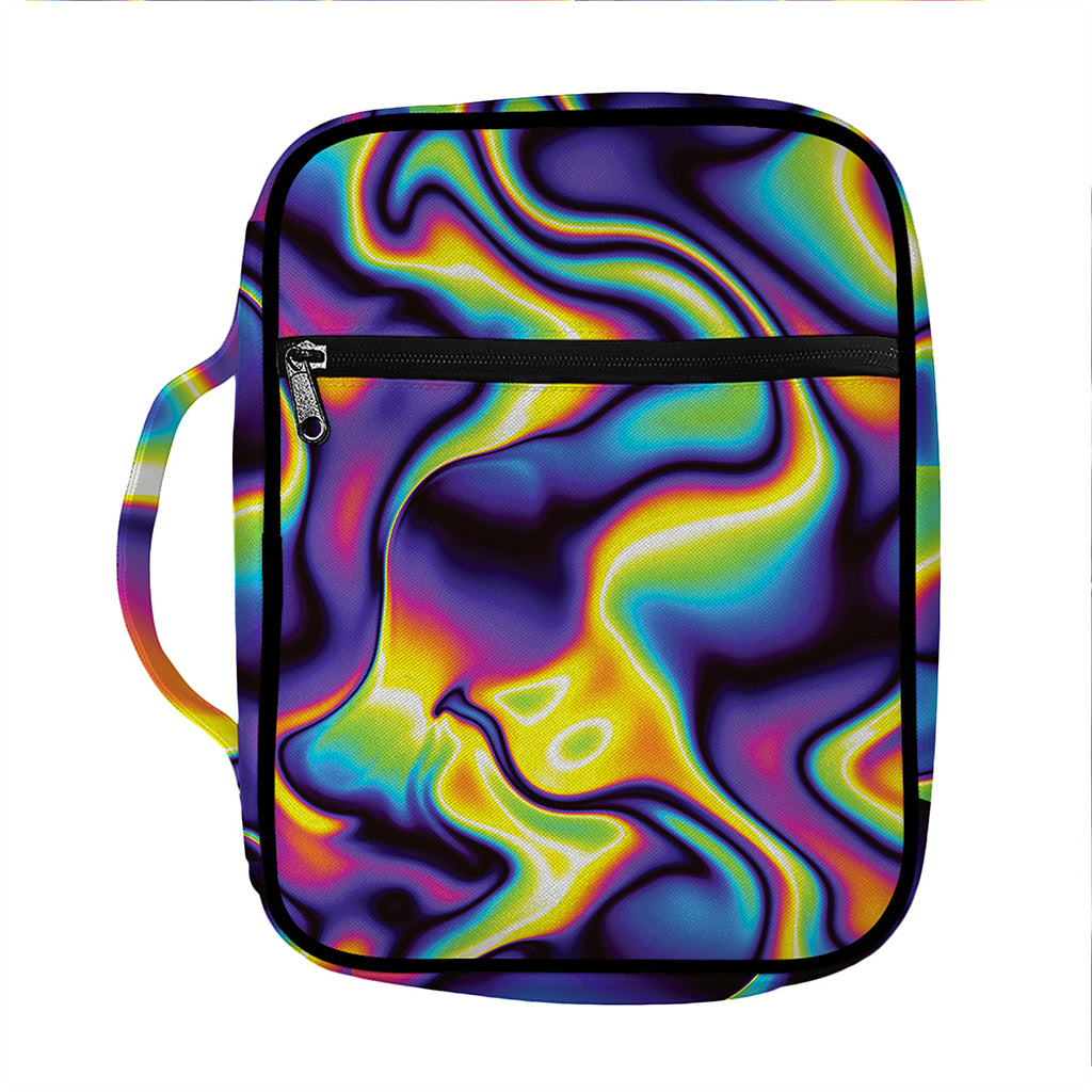 Psychedelic Wavy Print Front Pocket Bible Bag