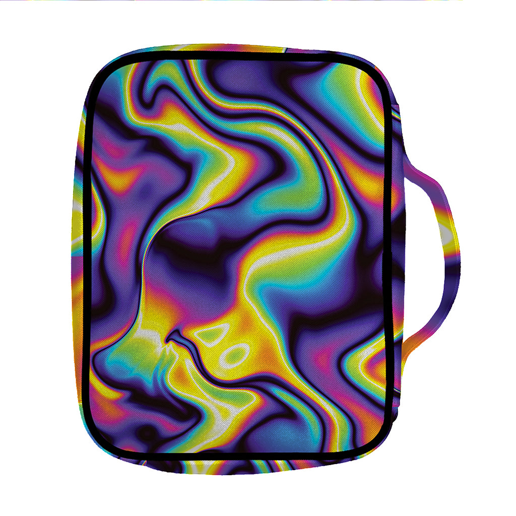 Psychedelic Wavy Print Front Pocket Bible Bag