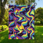 Psychedelic Wavy Print Garden Flag