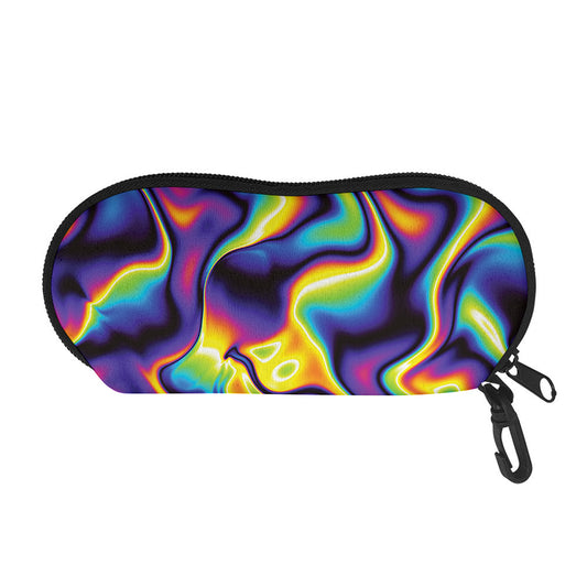 Psychedelic Wavy Print Glasses Case