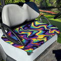 Psychedelic Wavy Print Golf Cart Seat Cover