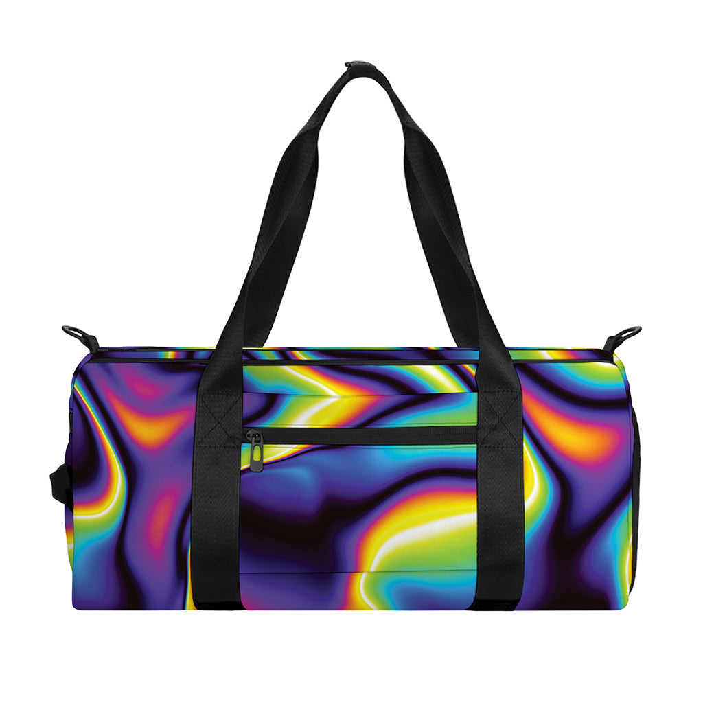 Psychedelic Wavy Print Gym Bag