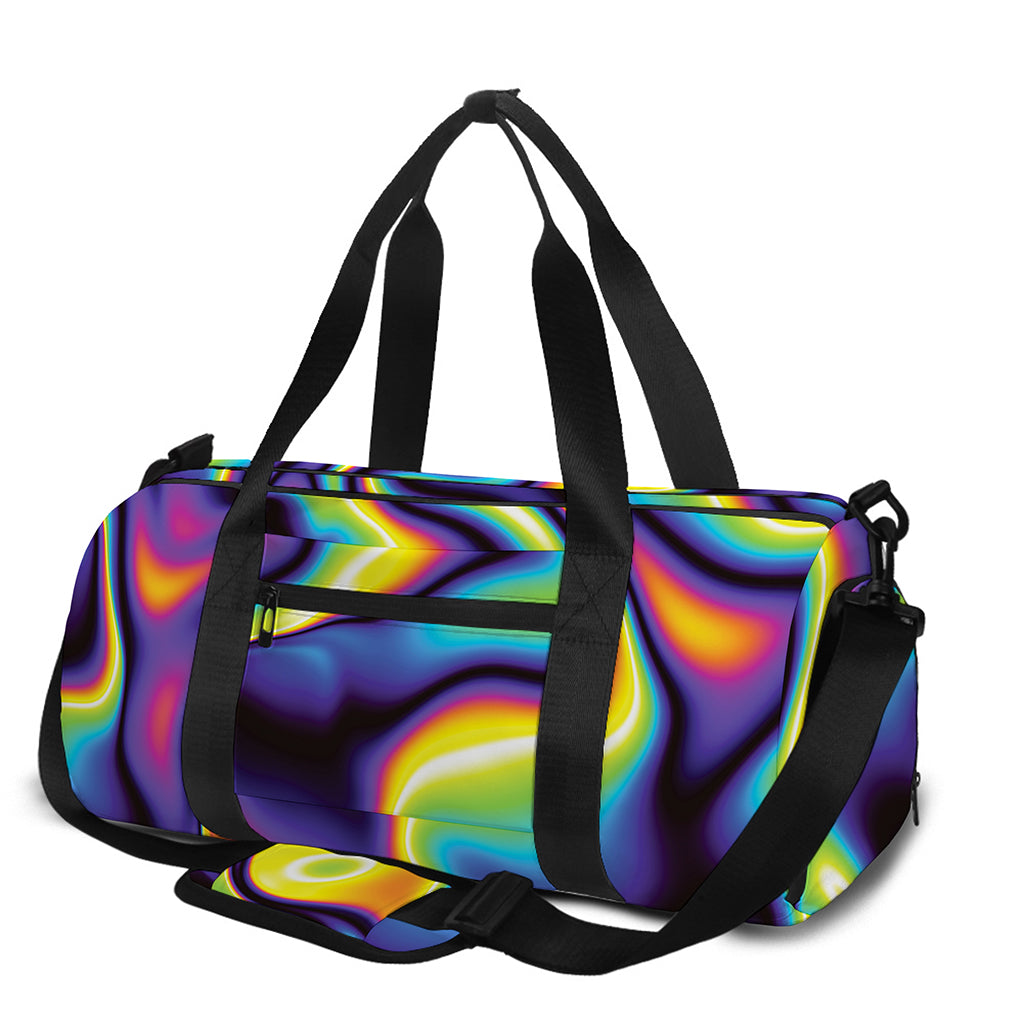 Psychedelic Wavy Print Gym Bag