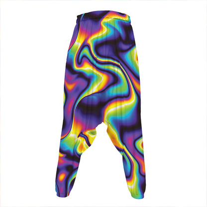 Psychedelic Wavy Print Hammer Pants