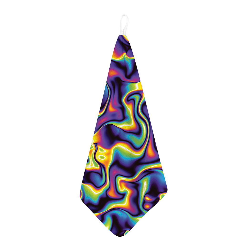 Psychedelic Wavy Print Hand Towel