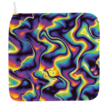 Psychedelic Wavy Print Hand Towel