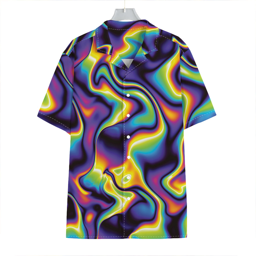 Psychedelic Wavy Print Hawaiian Shirt