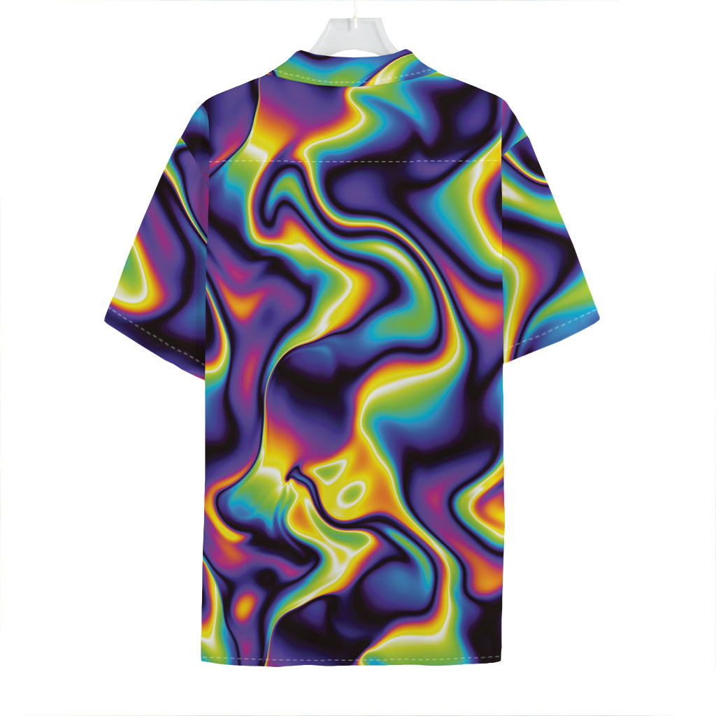Psychedelic Wavy Print Hawaiian Shirt