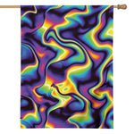 Psychedelic Wavy Print House Flag