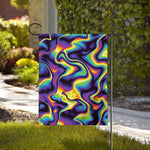 Psychedelic Wavy Print House Flag
