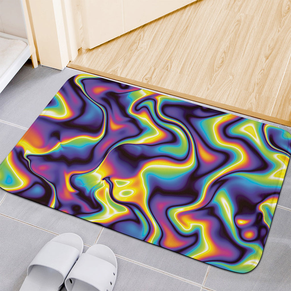 Psychedelic Wavy Print Indoor Door Mat