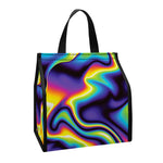 Psychedelic Wavy Print Insulated Lunch Tote