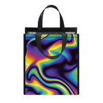 Psychedelic Wavy Print Insulated Lunch Tote