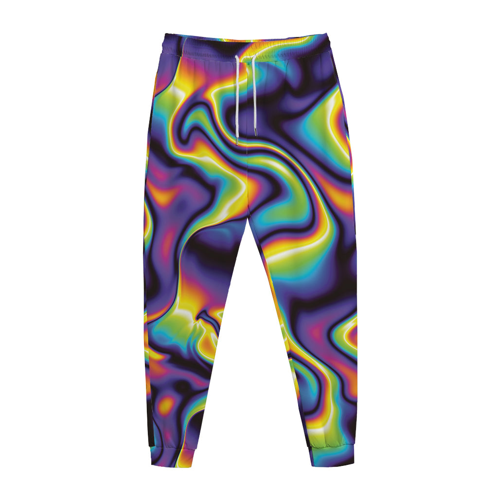 Psychedelic Wavy Print Jogger Pants
