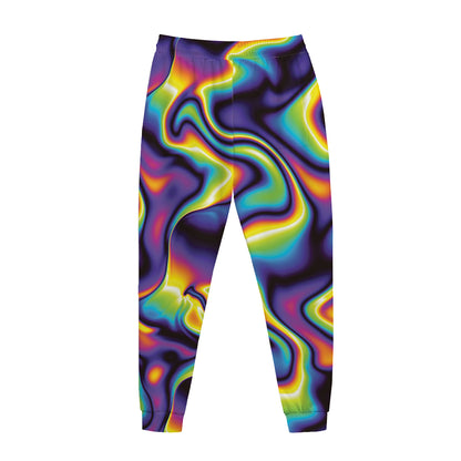 Psychedelic Wavy Print Jogger Pants