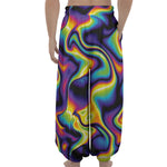 Psychedelic Wavy Print Lantern Pants