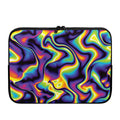 Psychedelic Wavy Print Laptop Sleeve
