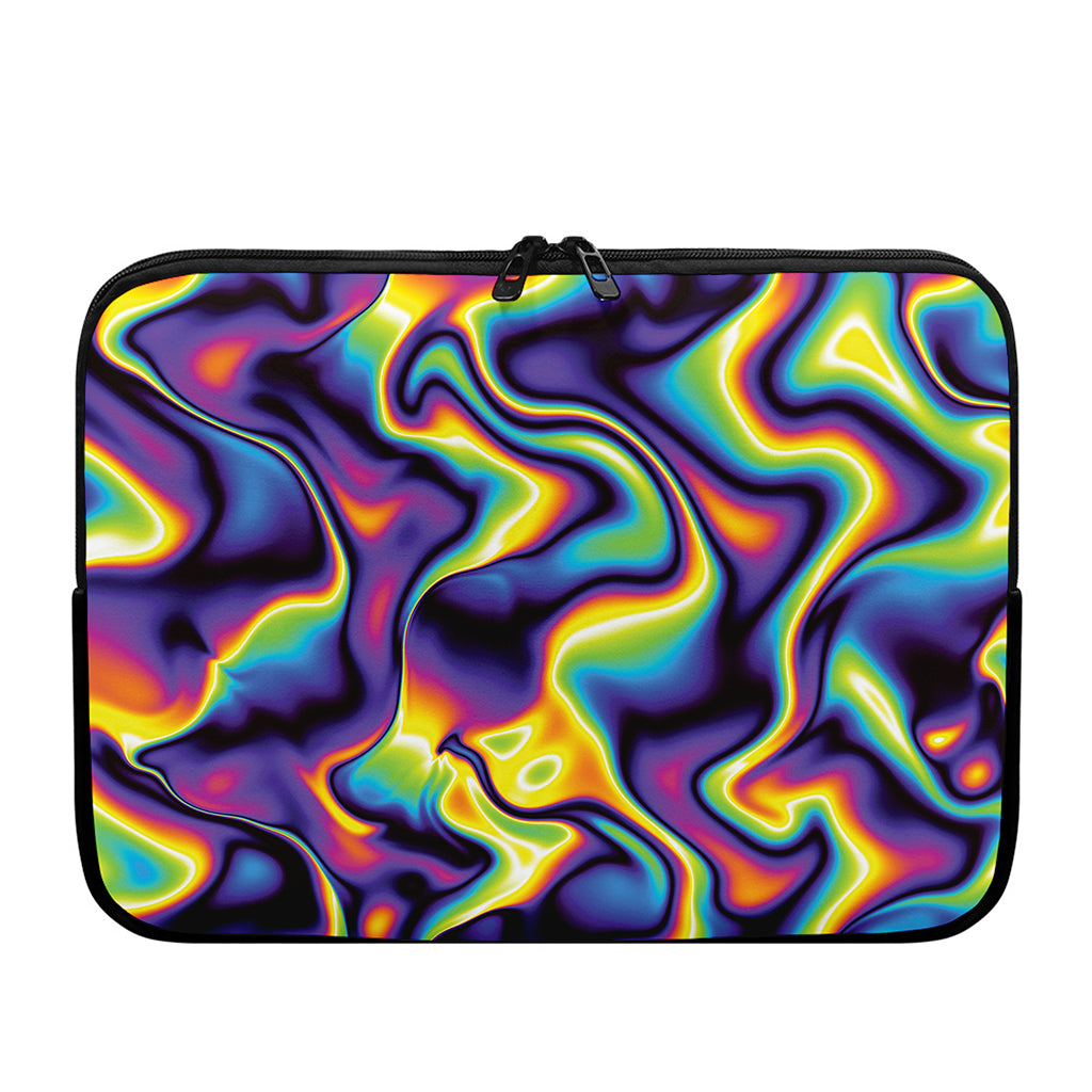 Psychedelic Wavy Print Laptop Sleeve