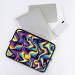 Psychedelic Wavy Print Laptop Sleeve