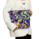 Psychedelic Wavy Print Laptop Sleeve