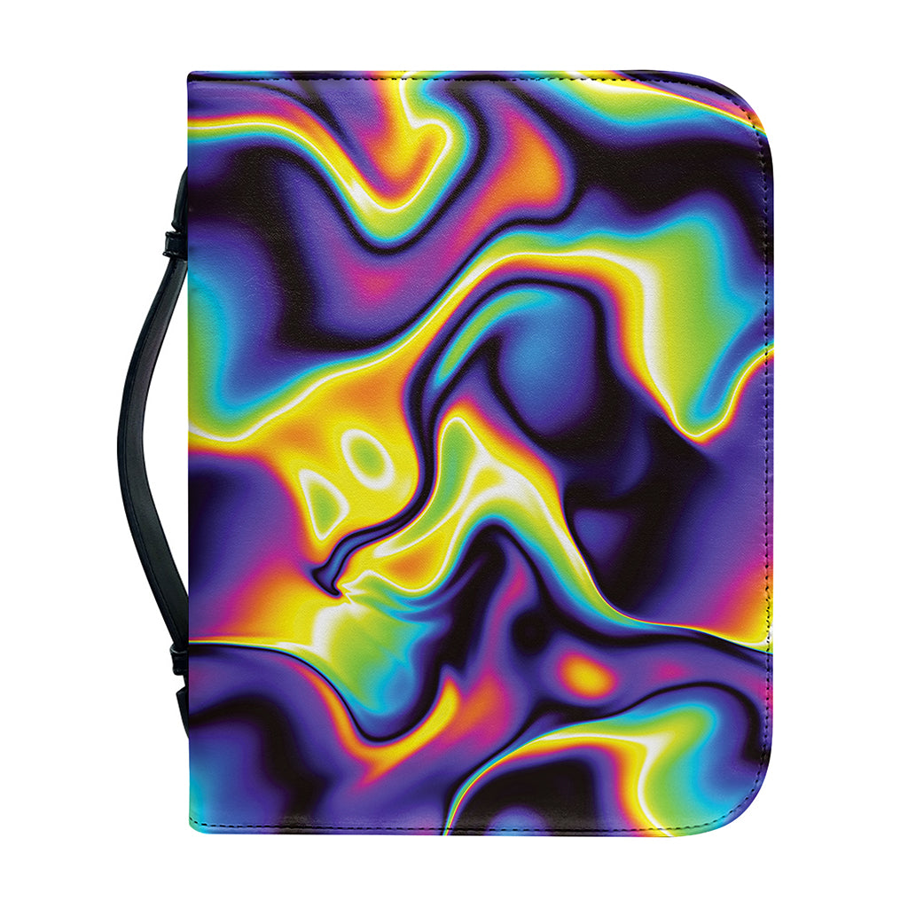 Psychedelic Wavy Print Leather Bible Cover