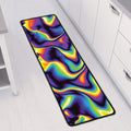 Psychedelic Wavy Print Long Kitchen Mat