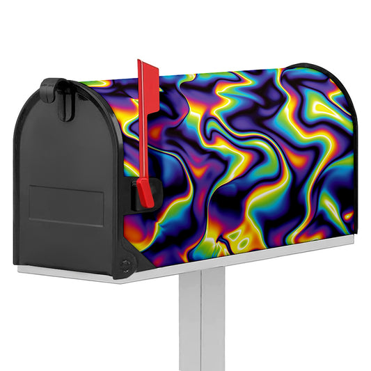 Psychedelic Wavy Print Mailbox Cover