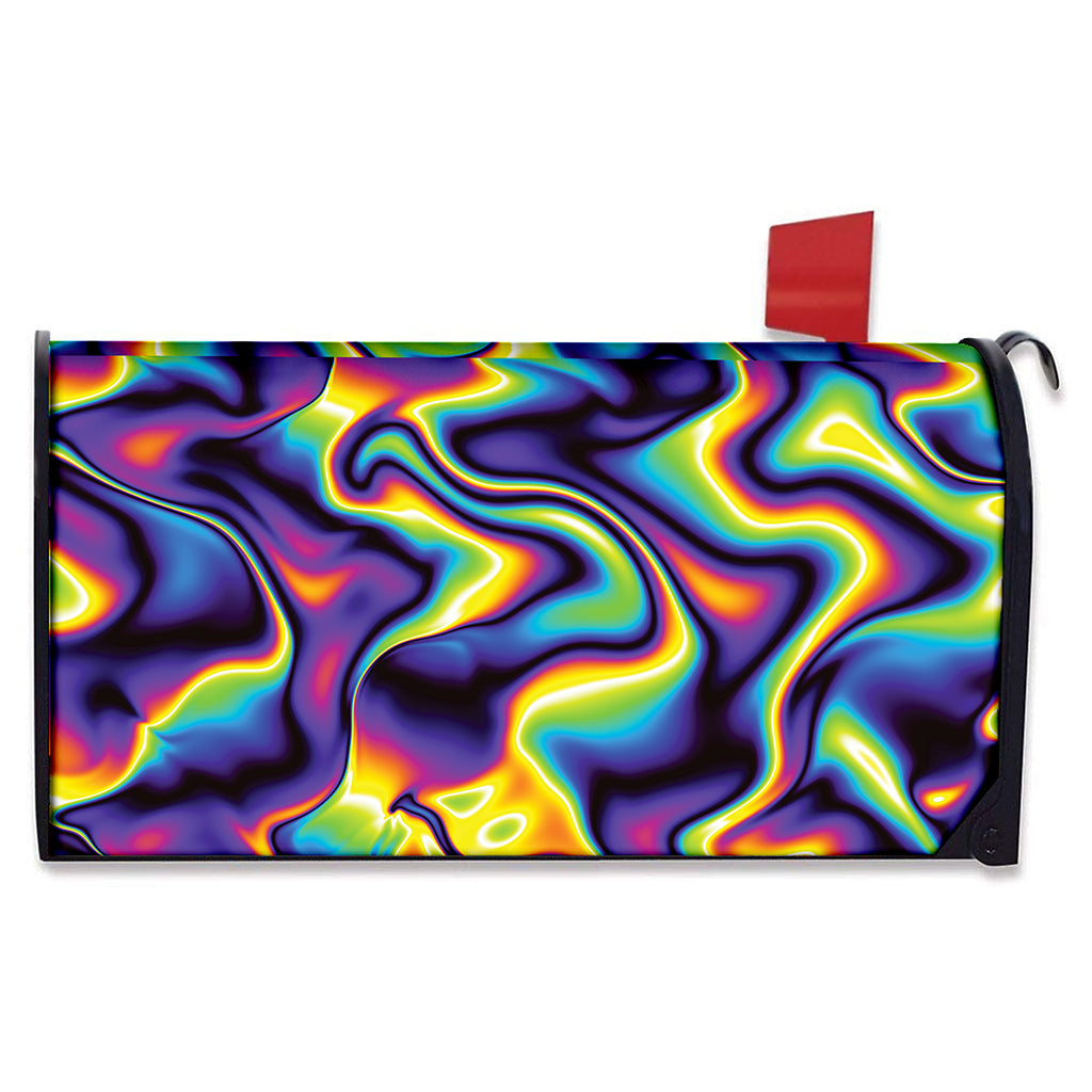 Psychedelic Wavy Print Mailbox Cover