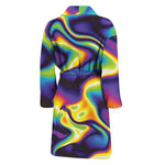 Psychedelic Wavy Print Men's Bathrobe