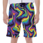 Psychedelic Wavy Print Men's Beach Shorts