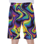 Psychedelic Wavy Print Men's Beach Shorts