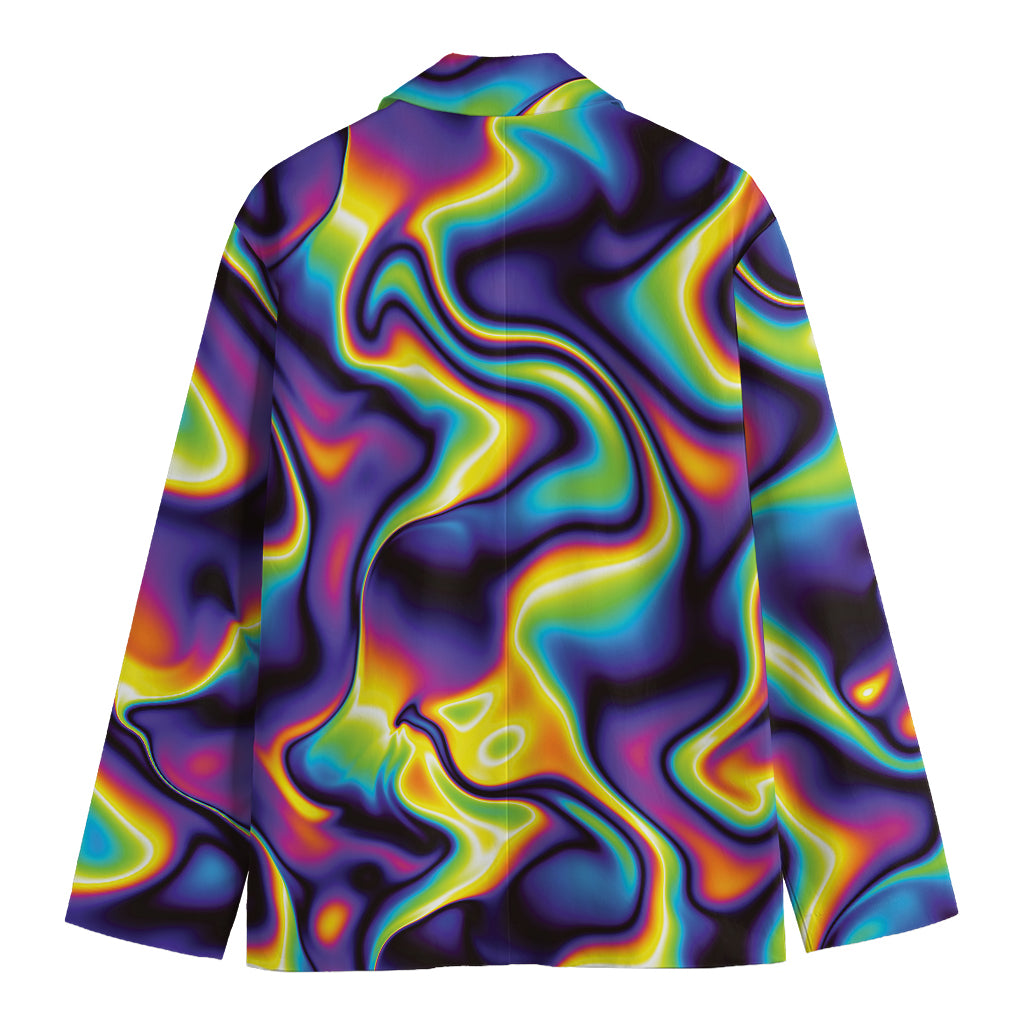Psychedelic Wavy Print Men's Blazer