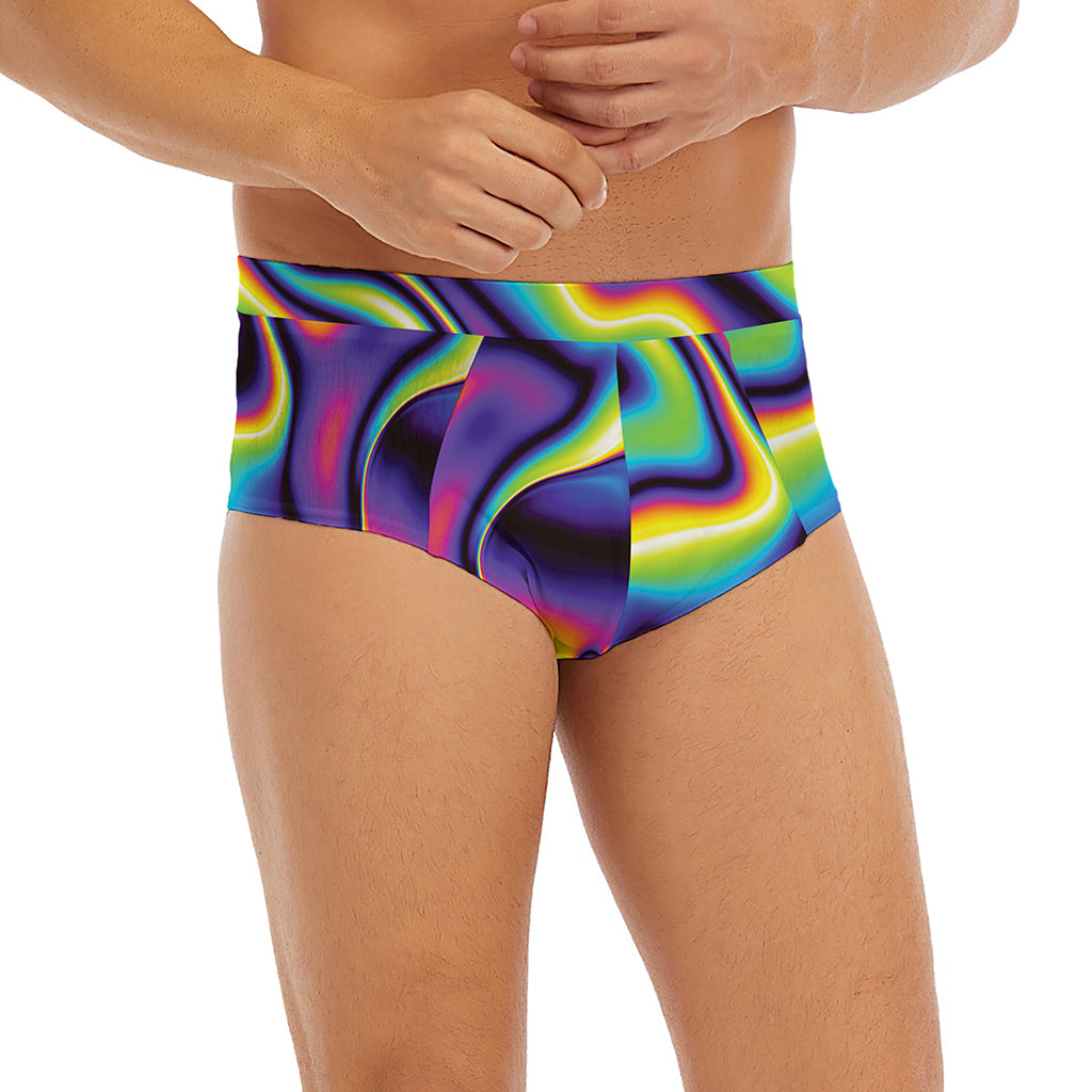 Psychedelic Wavy Print Men's Briefs