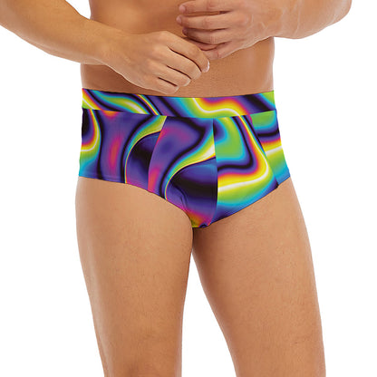 Psychedelic Wavy Print Men's Briefs
