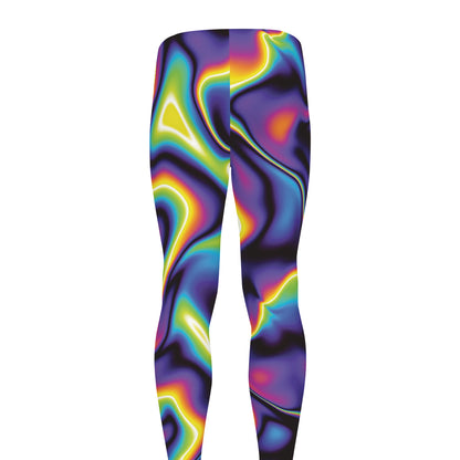 Psychedelic Wavy Print Men's leggings