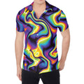 Psychedelic Wavy Print Men's Shirt