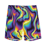 Psychedelic Wavy Print Men's Sports Shorts