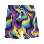 Psychedelic Wavy Print Men's Sports Shorts