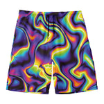 Psychedelic Wavy Print Men's Swim Trunks