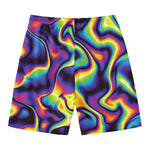 Psychedelic Wavy Print Men's Swim Trunks