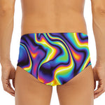 Psychedelic Wavy Print Men's Triangle Swim Briefs