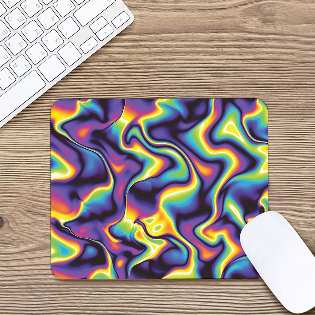 Psychedelic Wavy Print Mouse Pad